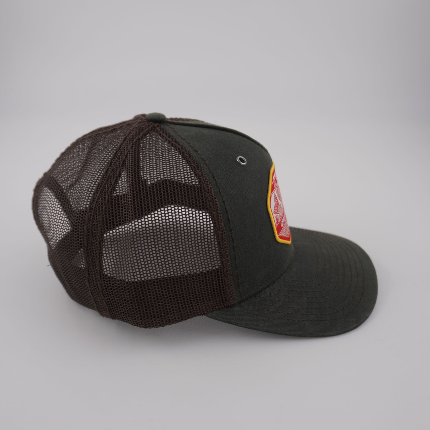 Upriver Hat - Richardson 112WH Hawthorne Split Dark Olive/Coffee w/ Casey Underwood Patch