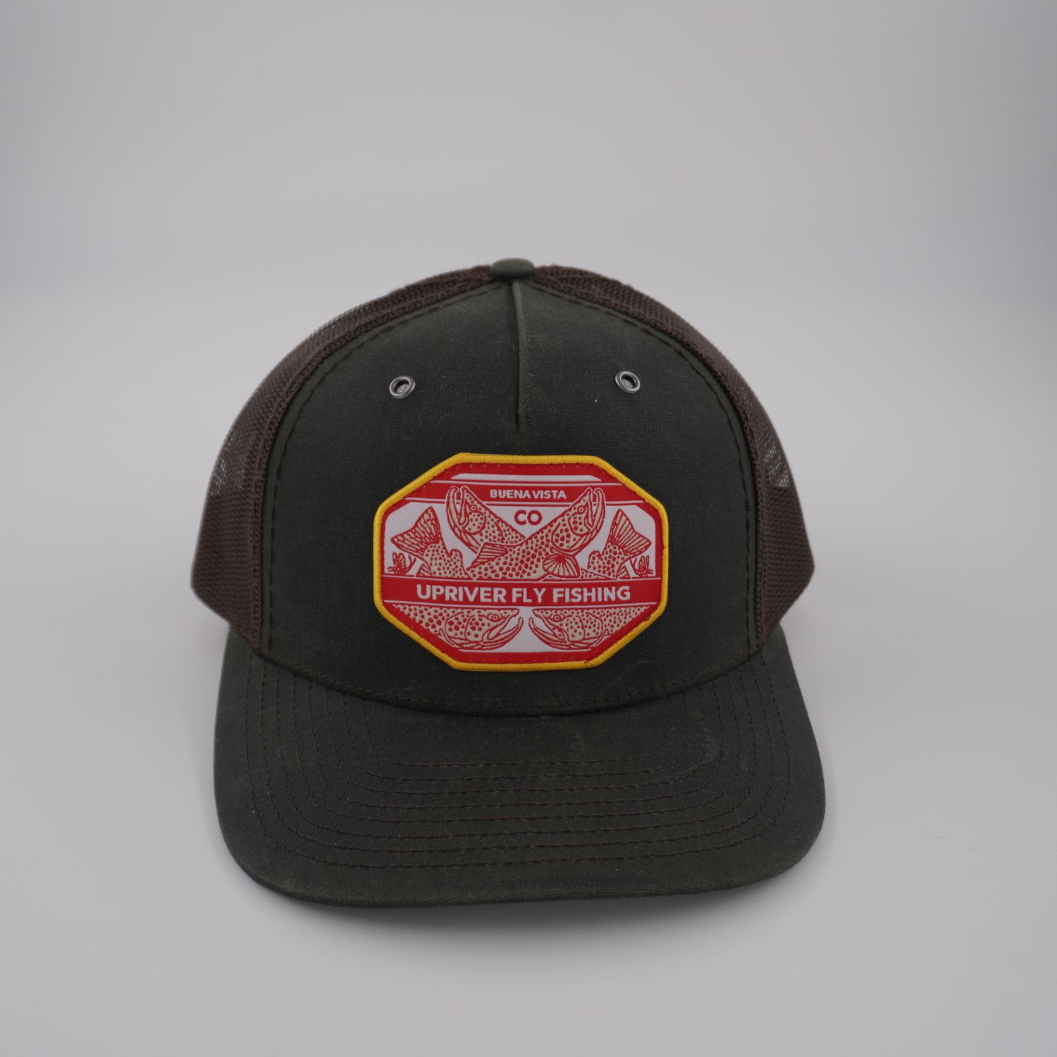 Upriver Hat - Richardson 112WH Hawthorne Split Dark Olive/Coffee w/ Casey Underwood Patch