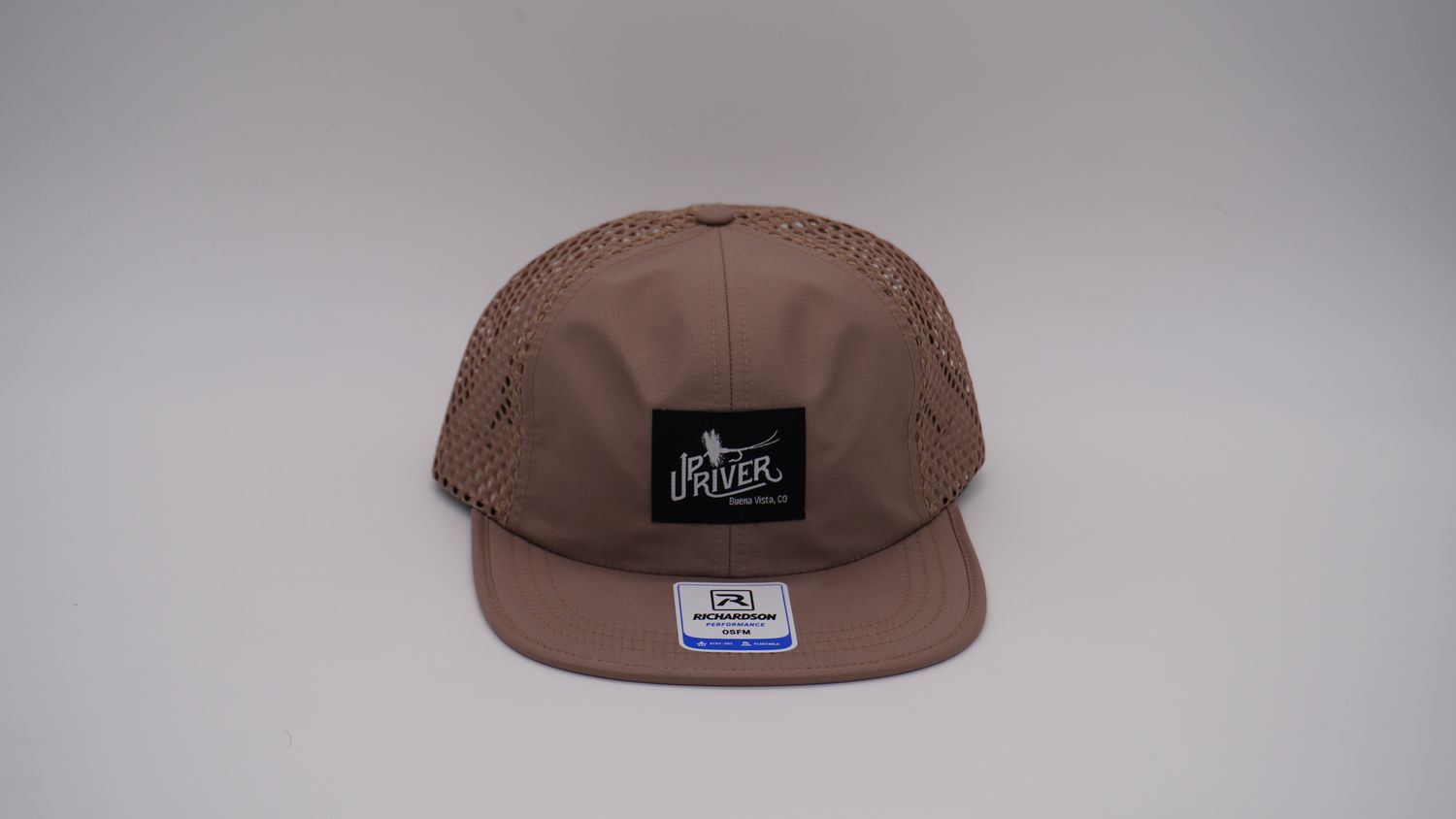 Upriver Hat - Richardson 935 Rogue Solid Khaki with patch