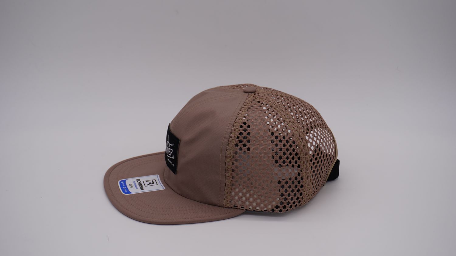 Upriver Hat - Richardson 935 Rogue Solid Khaki with patch