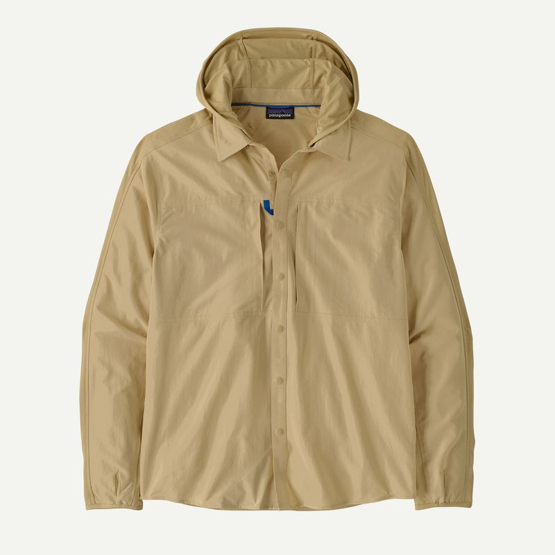 Mens River Rambler Hybrid Sun Hoody - Nautilus Tan