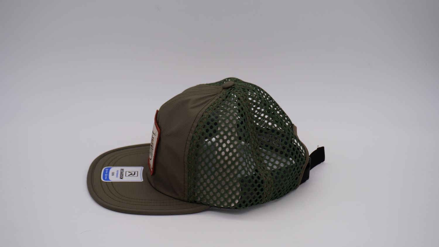 Upriver Hat - Richardson 935 Rogue Solid Olive with patch