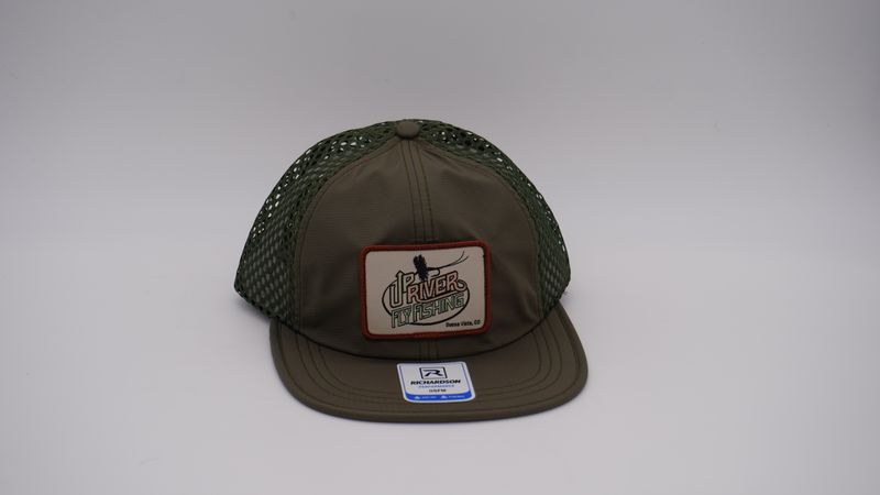 Upriver Hat - Richardson 935 Rogue Solid Olive with patch