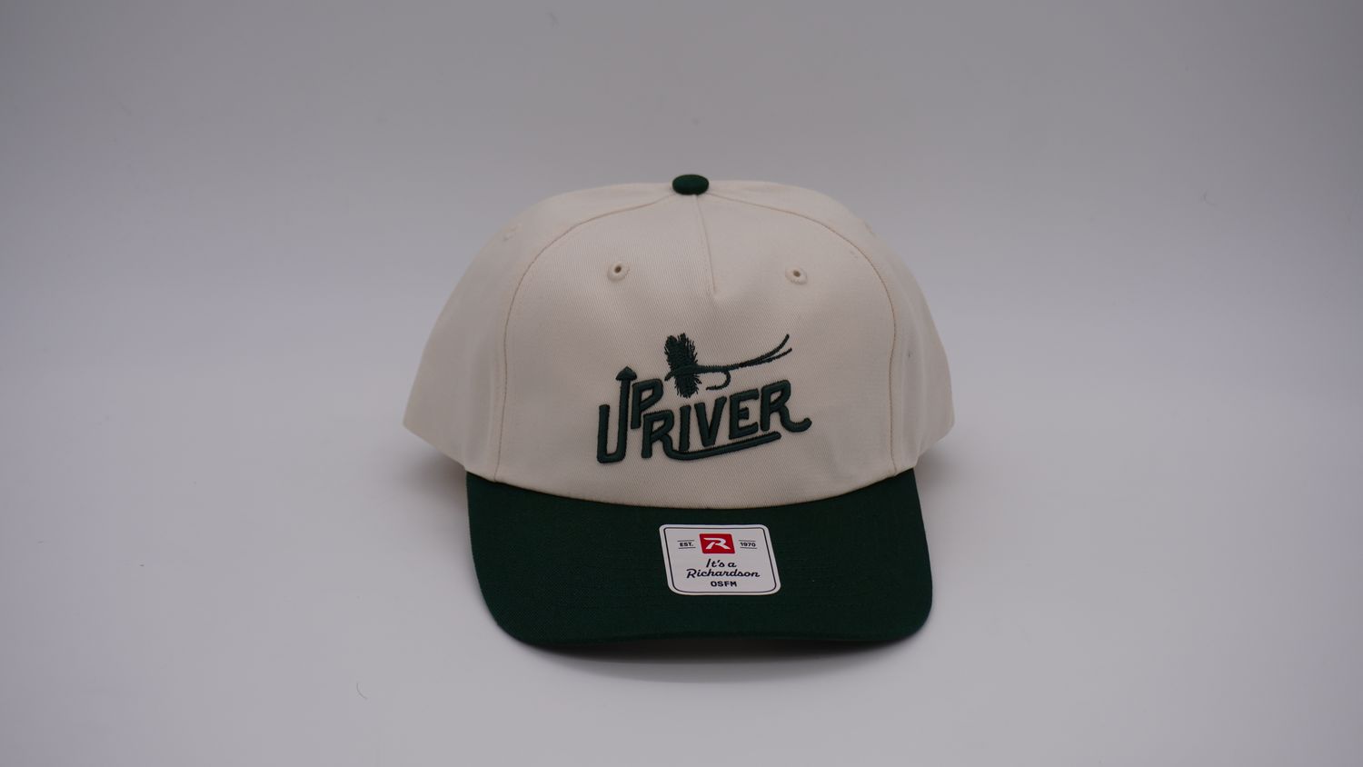Upriver Hat - Richardson 356 Combo Cream/Dark Green