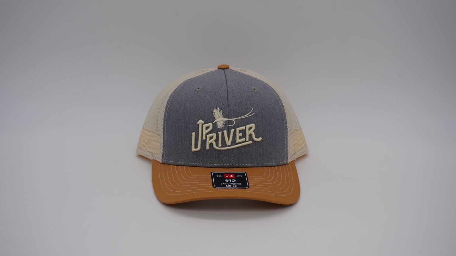 Upriver Hat - Richardson 112 Tri Heather Grey/Birch/Amber Gold