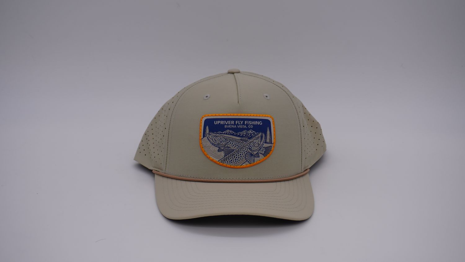 Upriver Hat - Richardson 355 Solid Oat Milk/Elmwood white with Casey Underwood patch