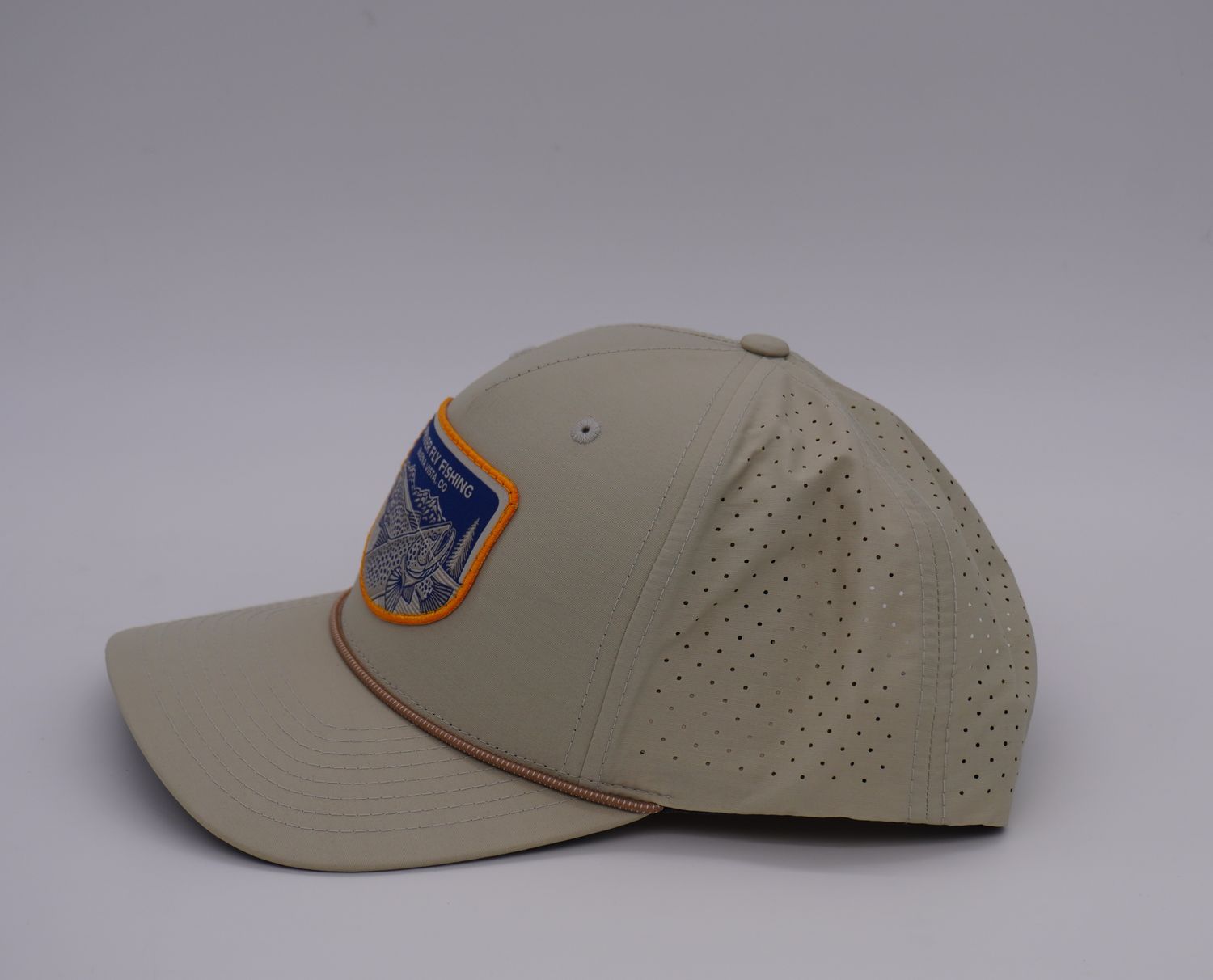 Upriver Hat - Richardson 355 Solid Oat Milk/Elmwood white with Casey Underwood patch