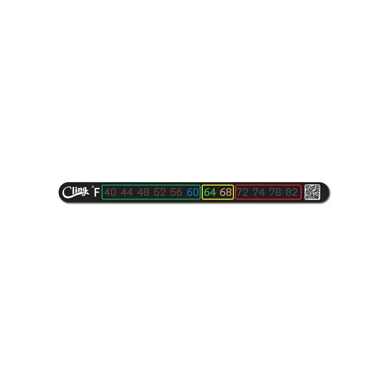 Cling Temperature Tape - Stick-On Thermometer F