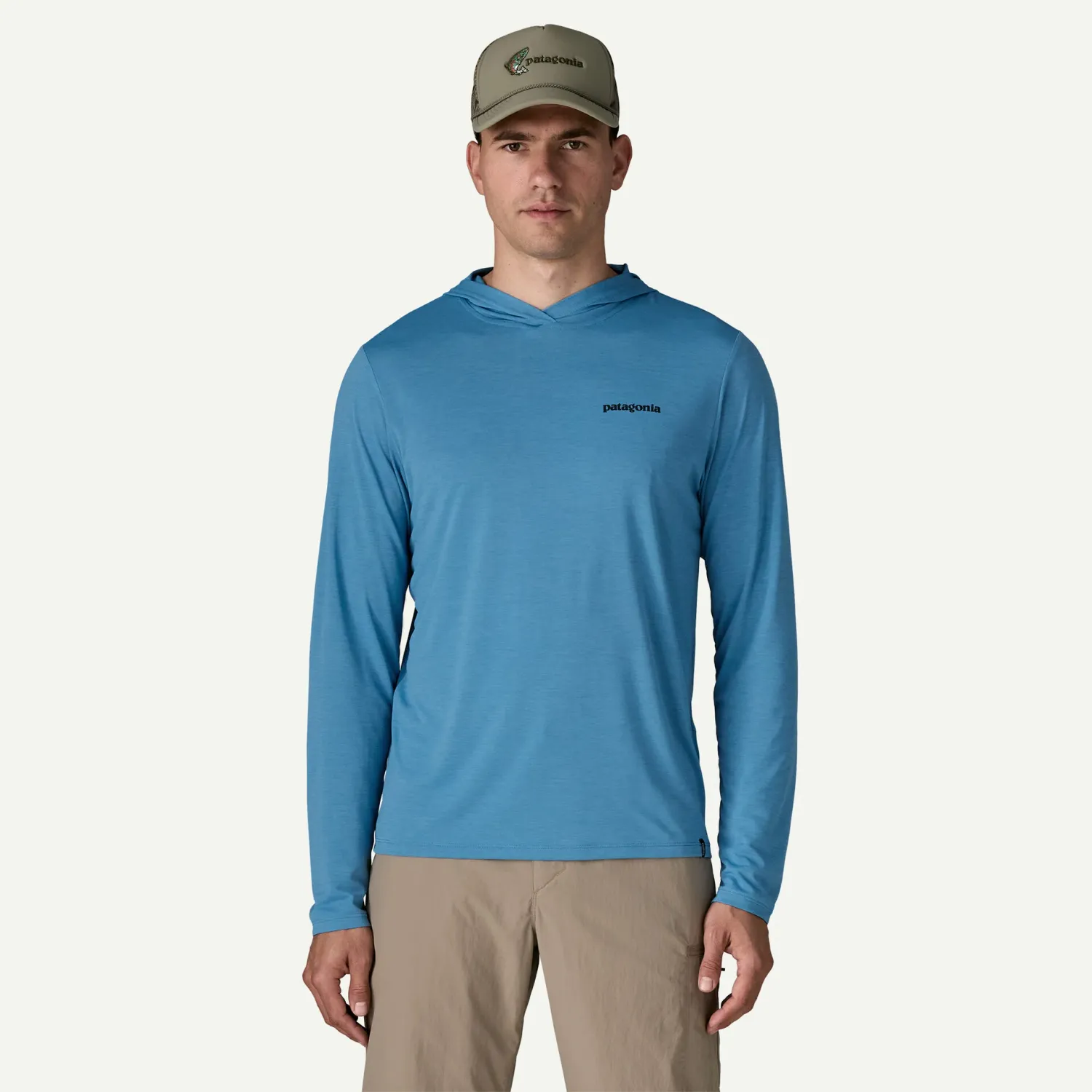 Patagonia - Mens Cap Cool Daily Hoody - May Grey - Casting Logo