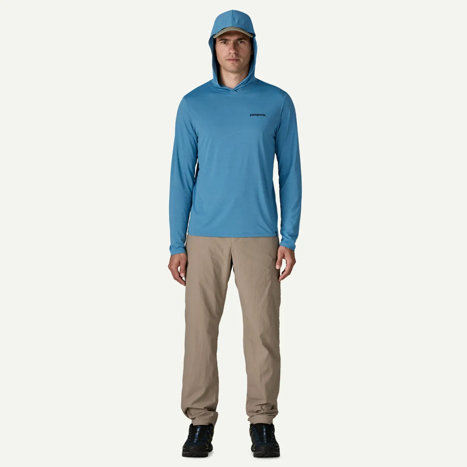 Patagonia - Mens Cap Cool Daily Hoody - May Grey - Casting Logo