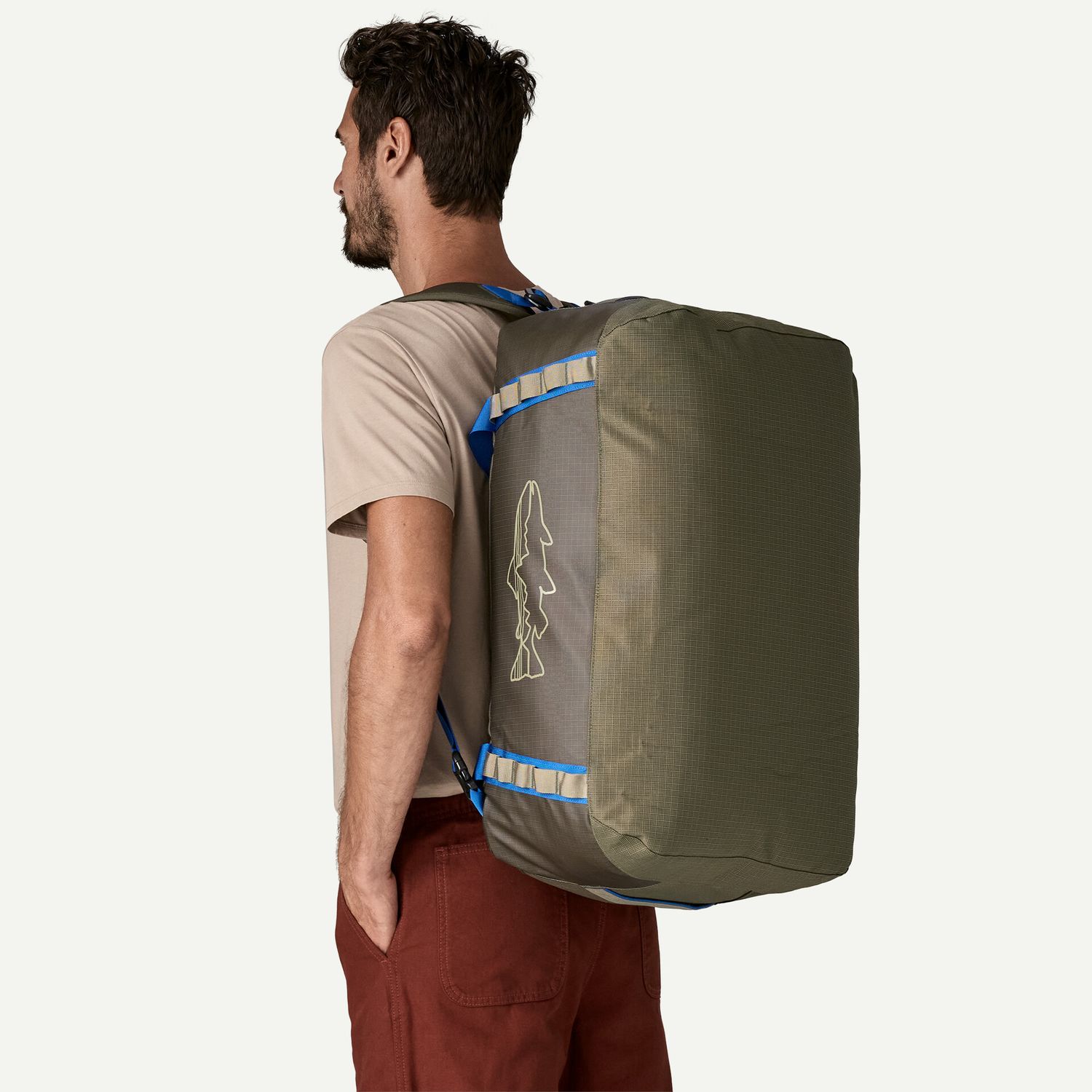 Patagonia - Black Hole Duffel 55L - Basin Green Fitz Roy Trout