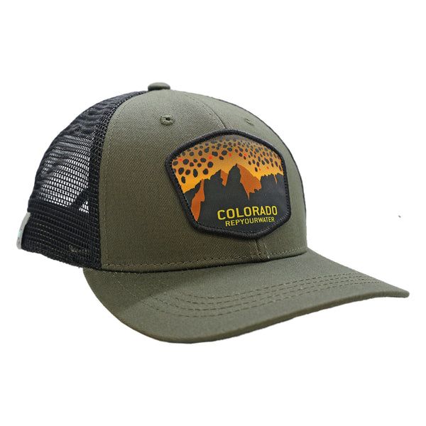 Rep Your Water Hat Colorado Mountain Brown standard fit
