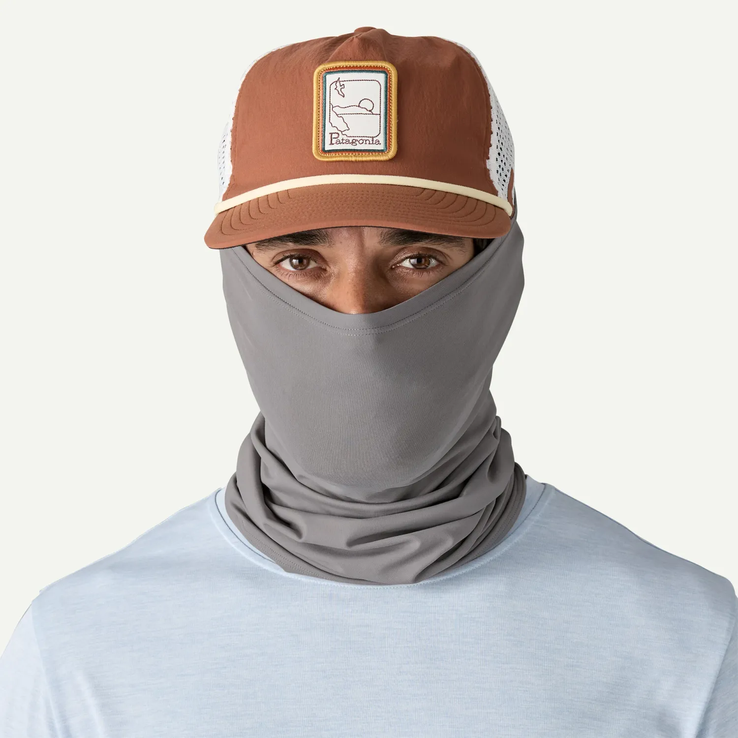 Patagonia Sun Mask - Polar Breeze: Basin Green