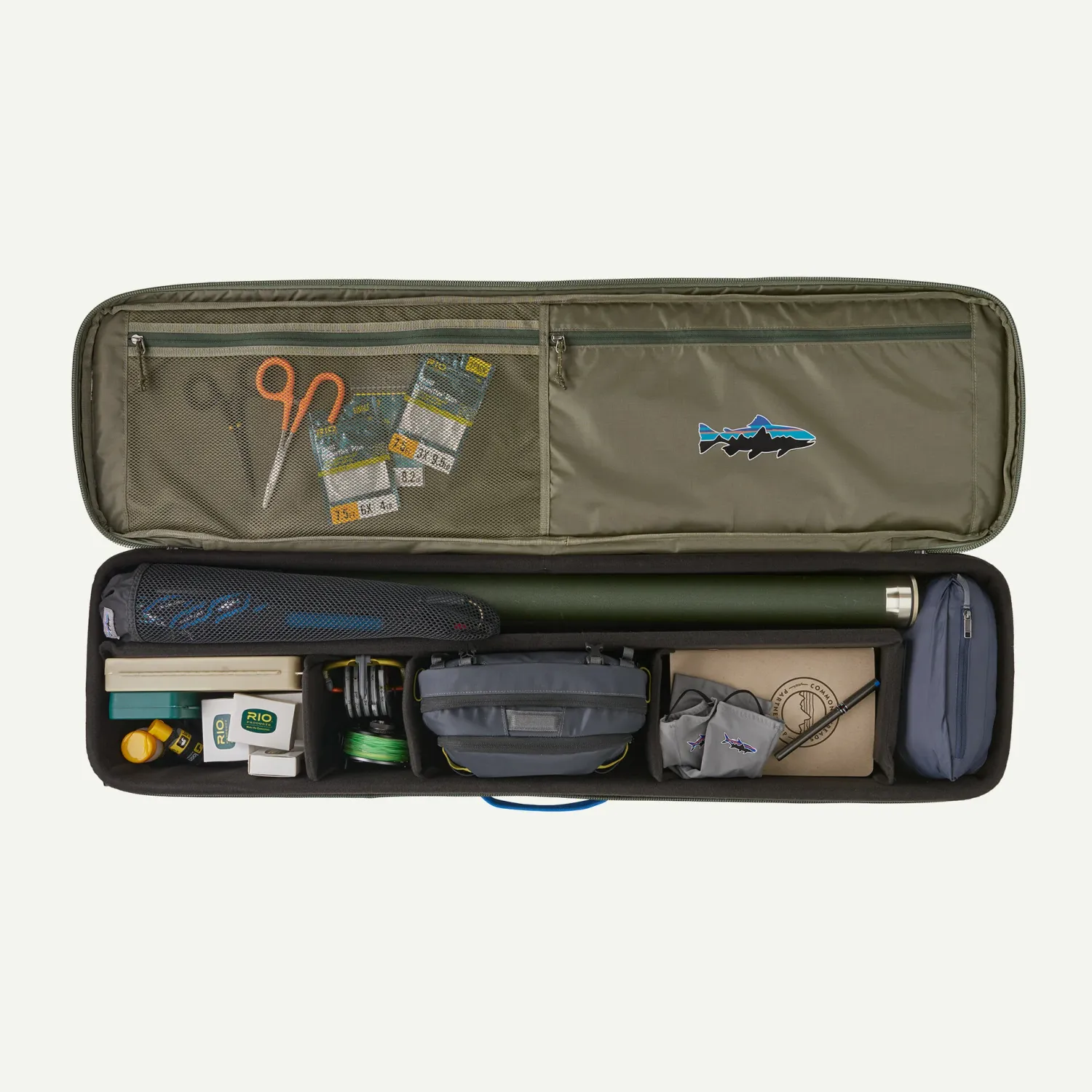 Patagonia Black Hole Rod Case - Basin Green w Fitz Trout