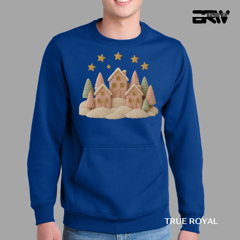 &#39;Village Yarn&#39; Kangaroo Pocket Christmas Crewneck