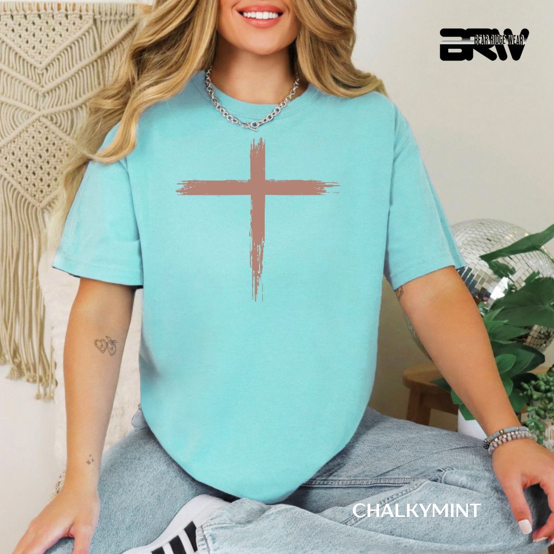 'Cross-Brush Strokes' Faith Tee