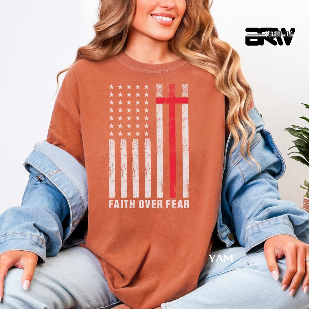 'Faith over Fear-Flag' Faith Tee