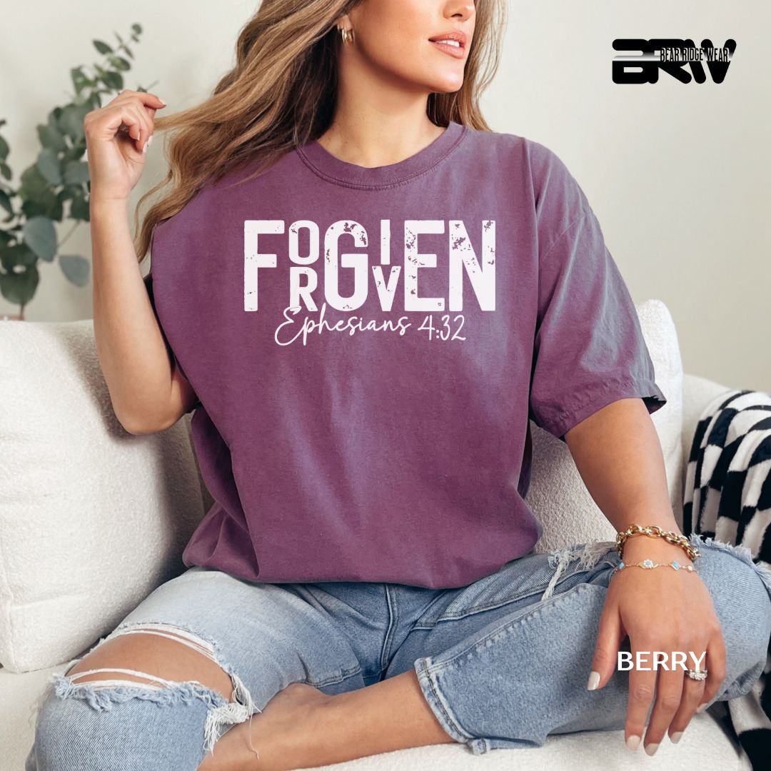 'Forgiven-White' Faith Tee