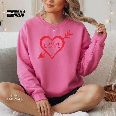 'Love -Heart Arrow' Valentine's Crewneck Sweatshirt