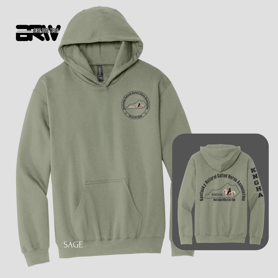 KNGHA HOODIES (Black Font), Color: sage, Size: 2XL