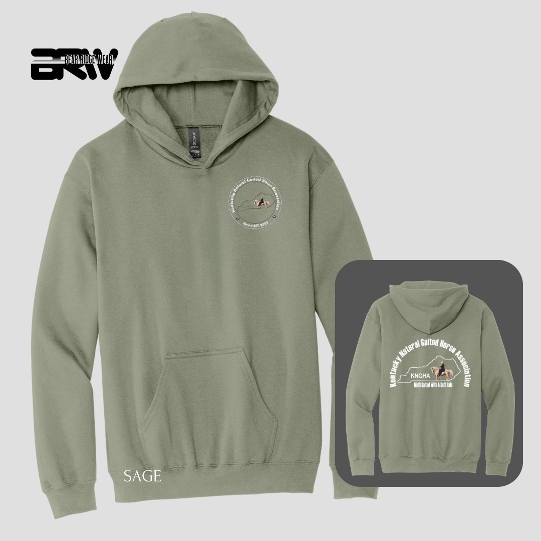 KNGHA HOODIES (White Font), Color: sage, Size: 2XL