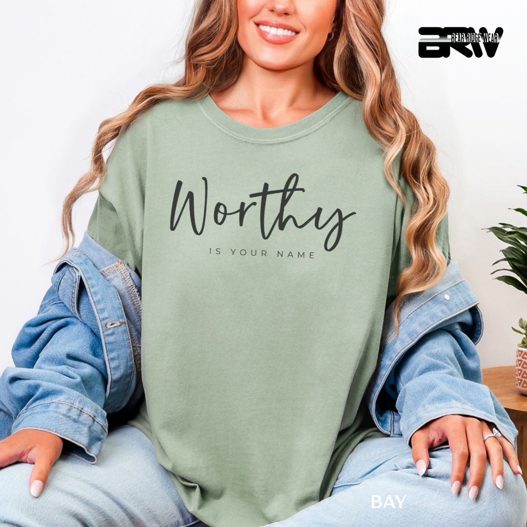 'Worthy-Black' Faith Tee
