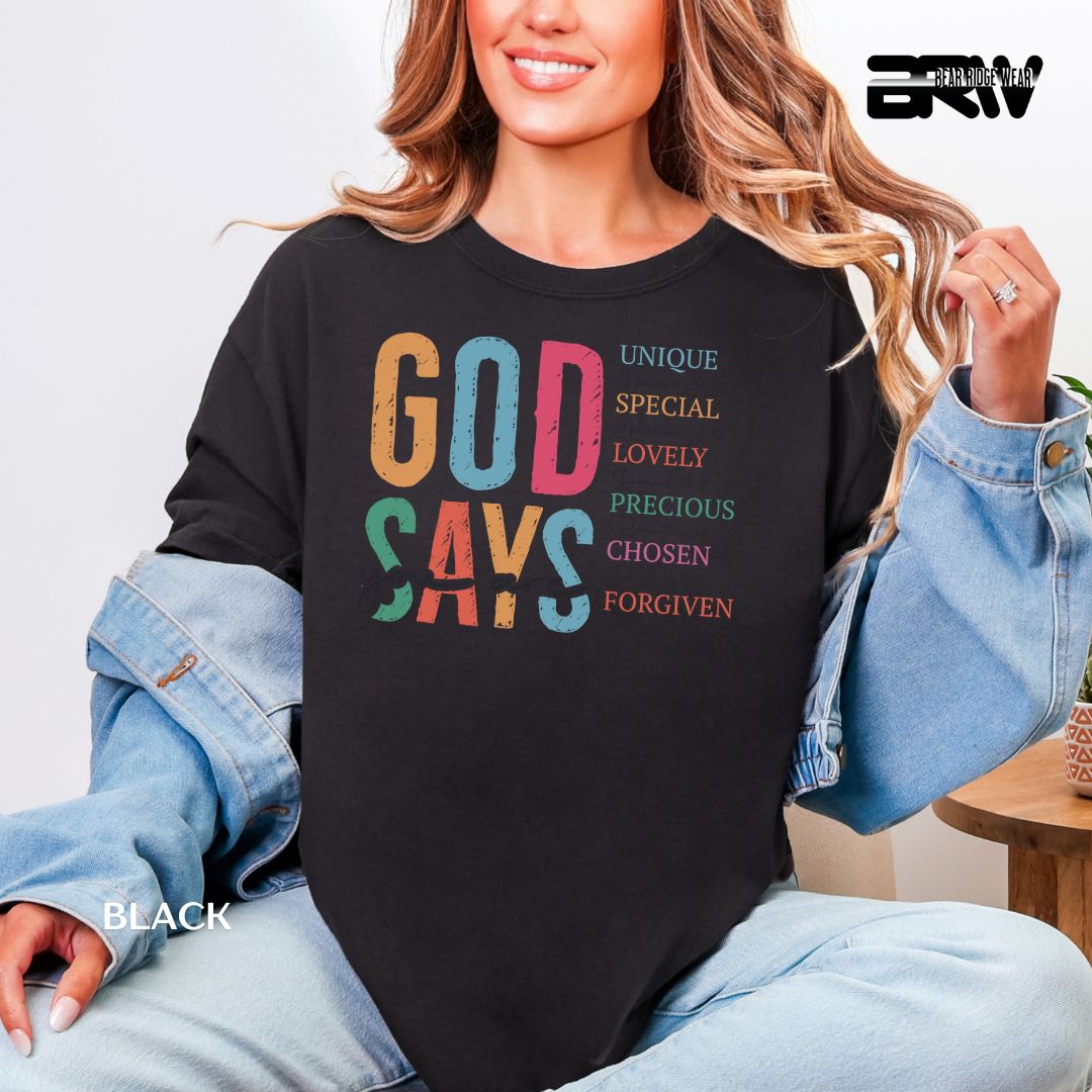 'God Says You Are' Colors Faith Tee