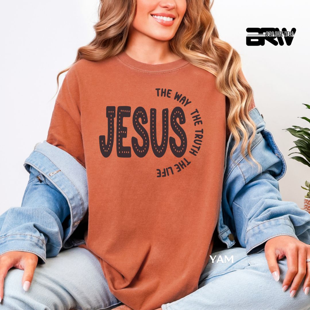 'Jesus The Way' Faith Tee, Color: Yam, Size: 2XL