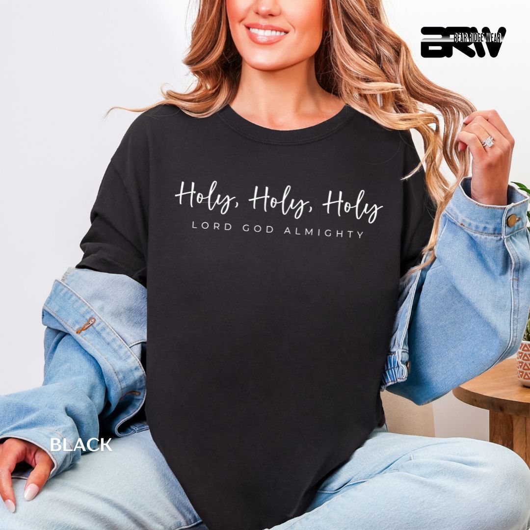 'Holy Holy Holy-White' Faith Tee