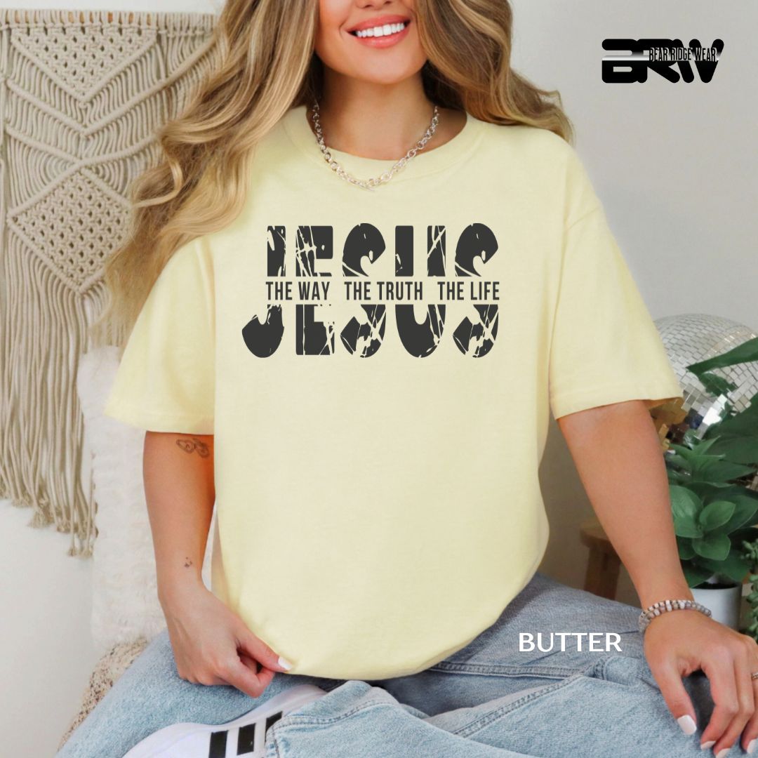'Jesus-The Way The Truth-Horizontal' Faith Tee