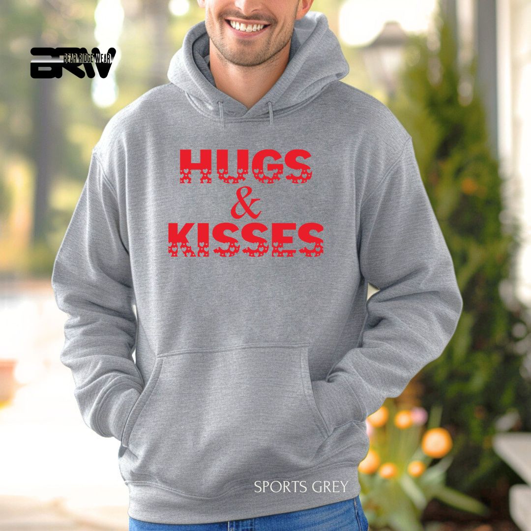 'Hugs and Kisses-Red' Valentine's Day Hoodies