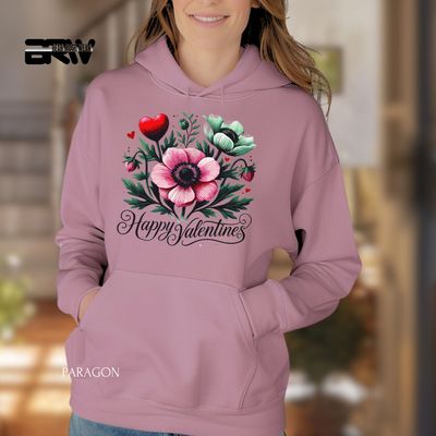 'Happy Valentines Day-Flowers' Valentine's Day Hoodies
