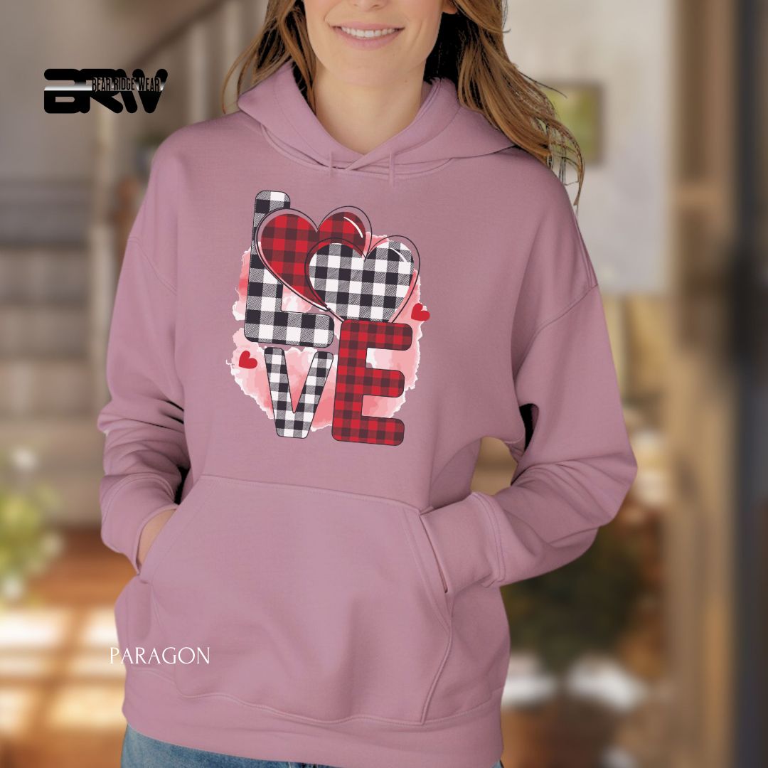 'Love-Plaid' Valentine's Day Hoodies