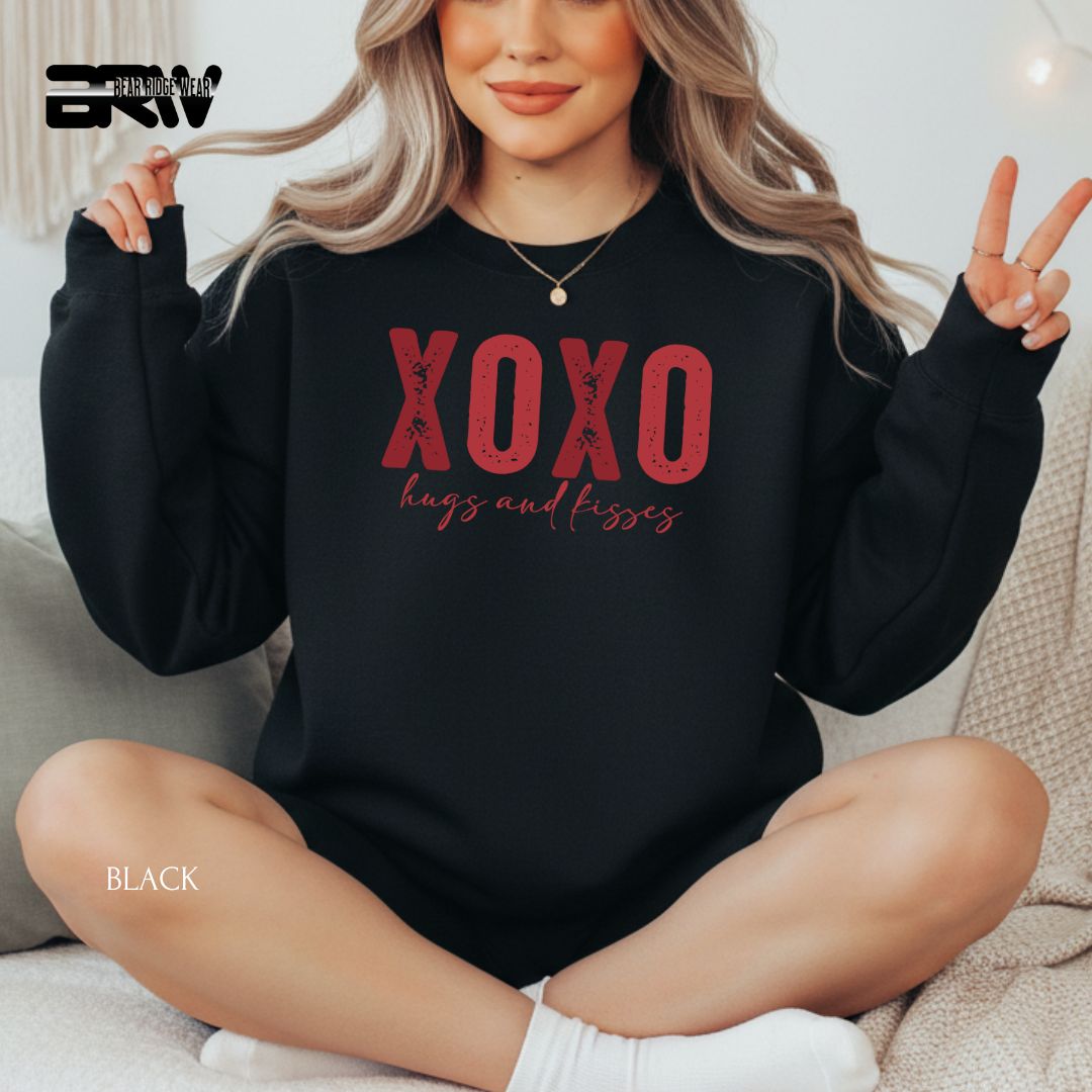 'XOXO Hugs &amp; Kisses' Valentine's Crewneck Sweatshirt