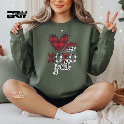 'XOXO Y'all' Valentine's Crewneck Sweatshirt