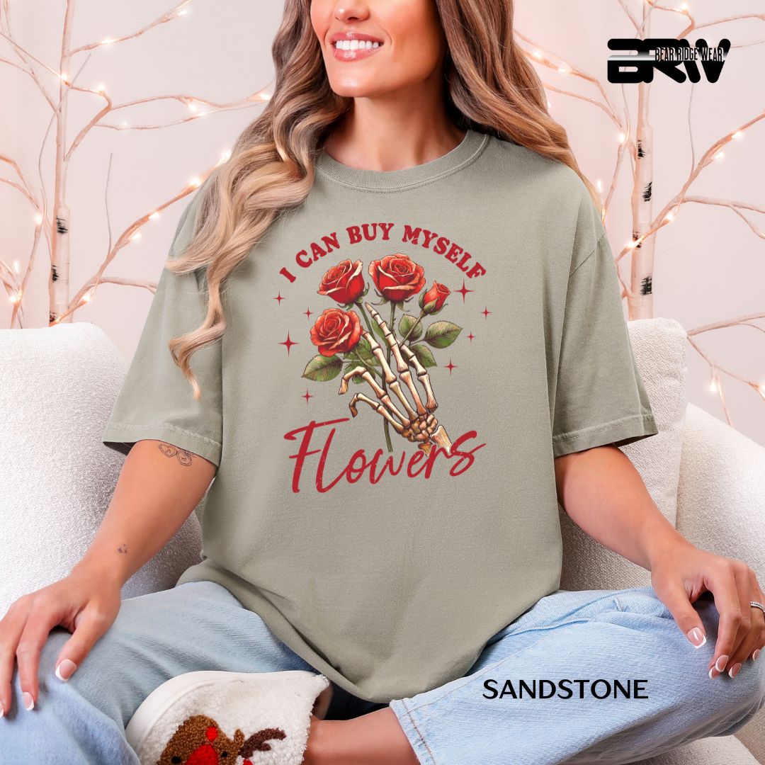 'I Can By Myself Flowers' Valentines Tee