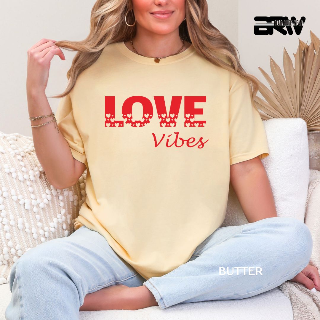 'Love Vibes-Red' Valentines Tee