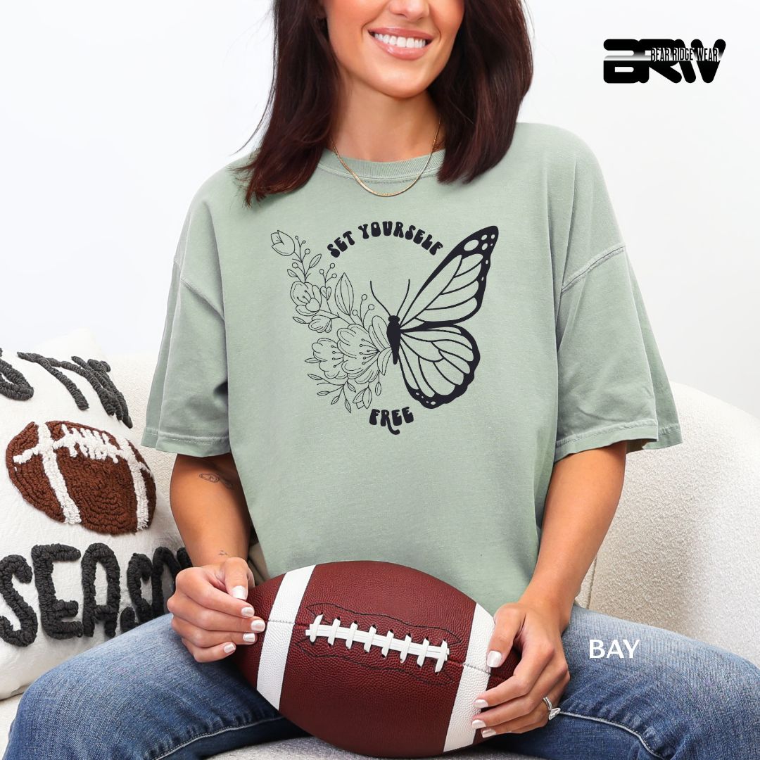 Set Yourself Free-Black' Spring Tee