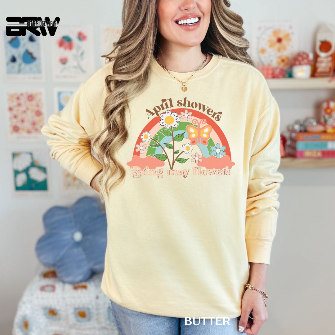 'April Showers' Spring  Long-Sleeve  Tee