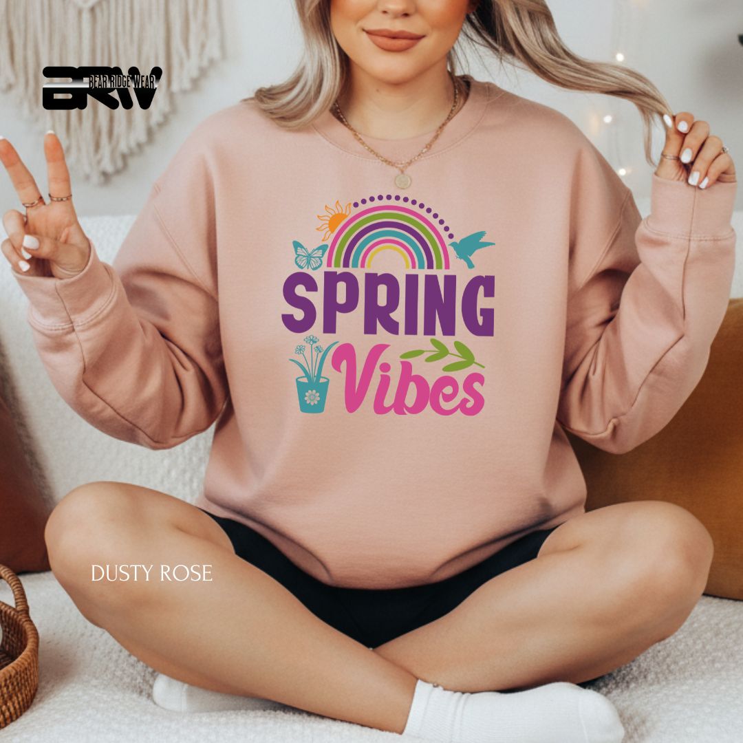 Spring Vibes' Spring Crewneck Sweatshirt