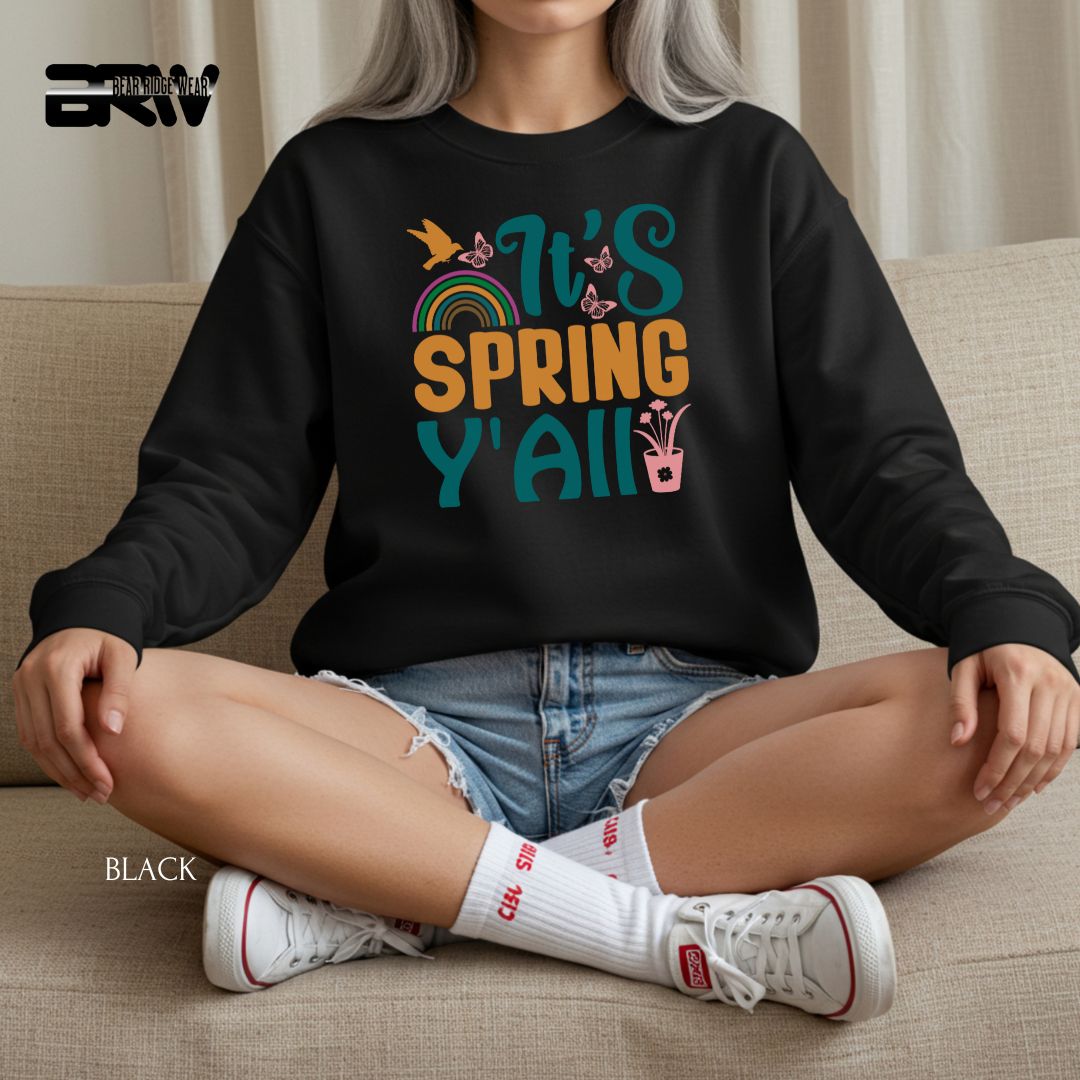 It's Spring Y'all' Spring Crewneck Sweatshirt