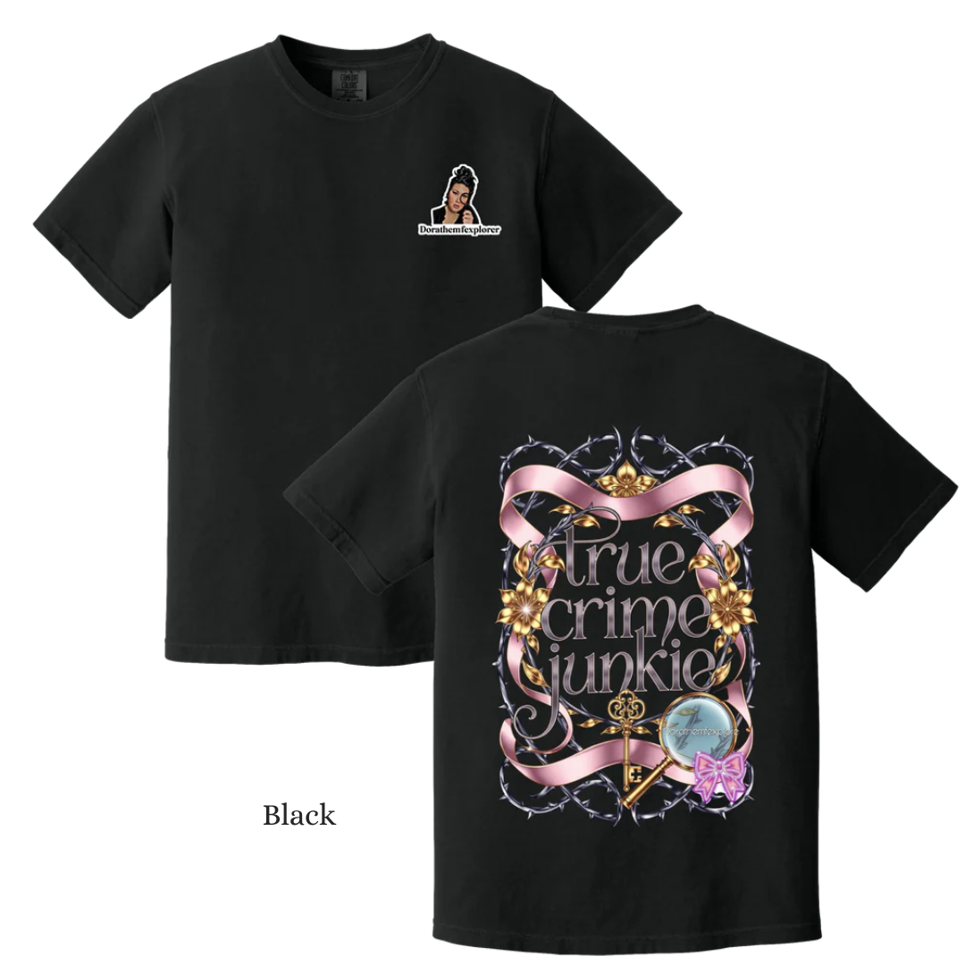 True Crime Junkie, Color: Black, Size: S