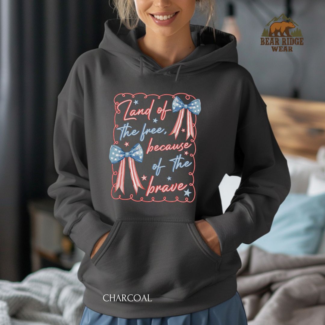 Land of the Free-Bows' Patriotic Hoodie