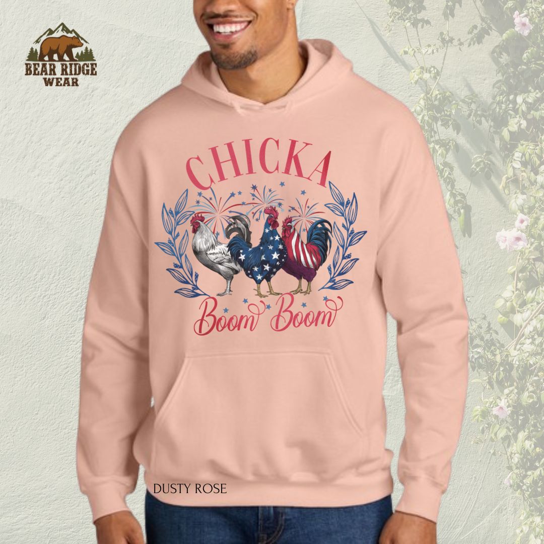 Chicka Boom Boom' Patriotic Hoodie