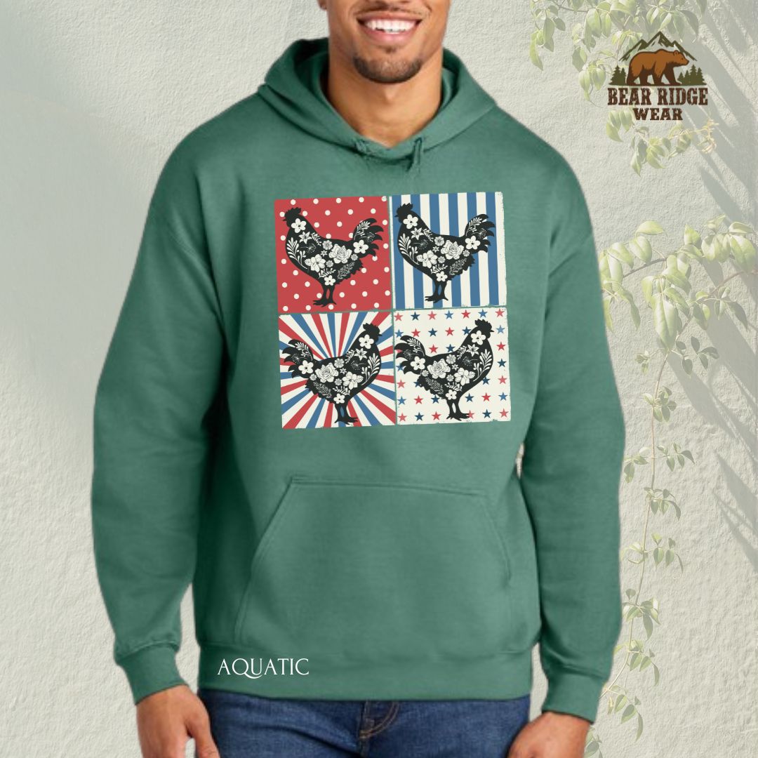 4th Of July Chickens' Patriotic Hoodie