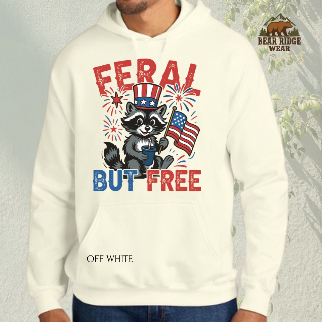 Feral Raccoon' Patriotic Hoodie