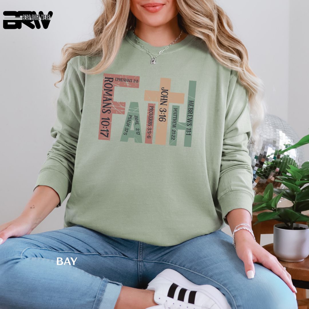 Faith-distressed' Faith Long-Sleeve Tee