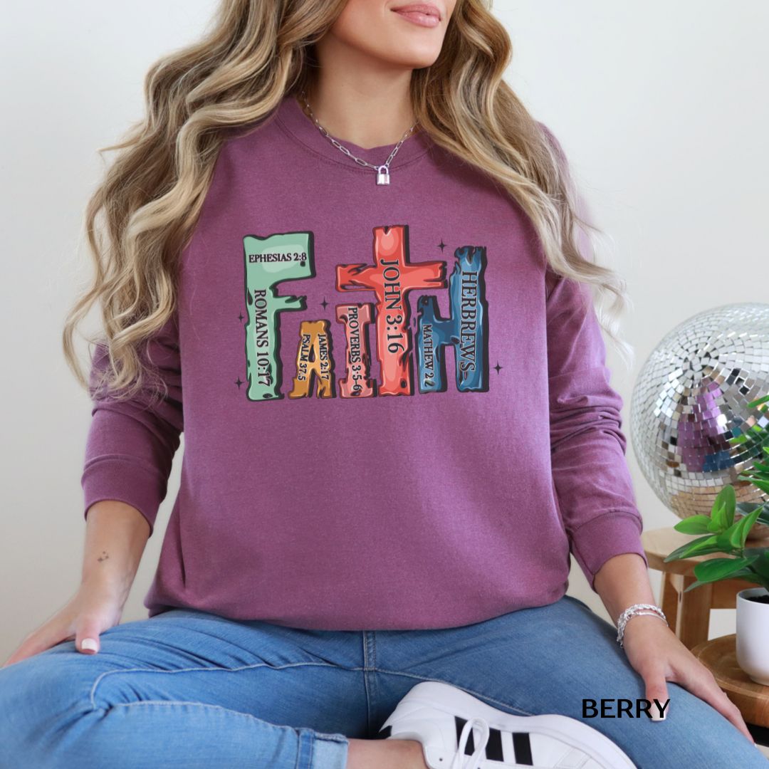 Faith-Retro' Faith Long-Sleeve Tee