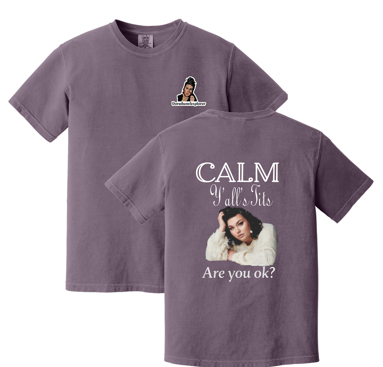Calm Y'all's Tits!, Color: Dusk, Size: S