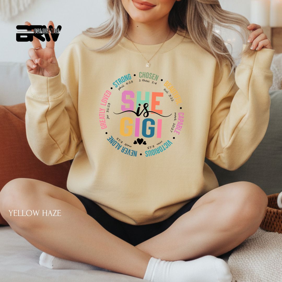 She is GiGi' Mother's Day Crewneck Sweatshirt